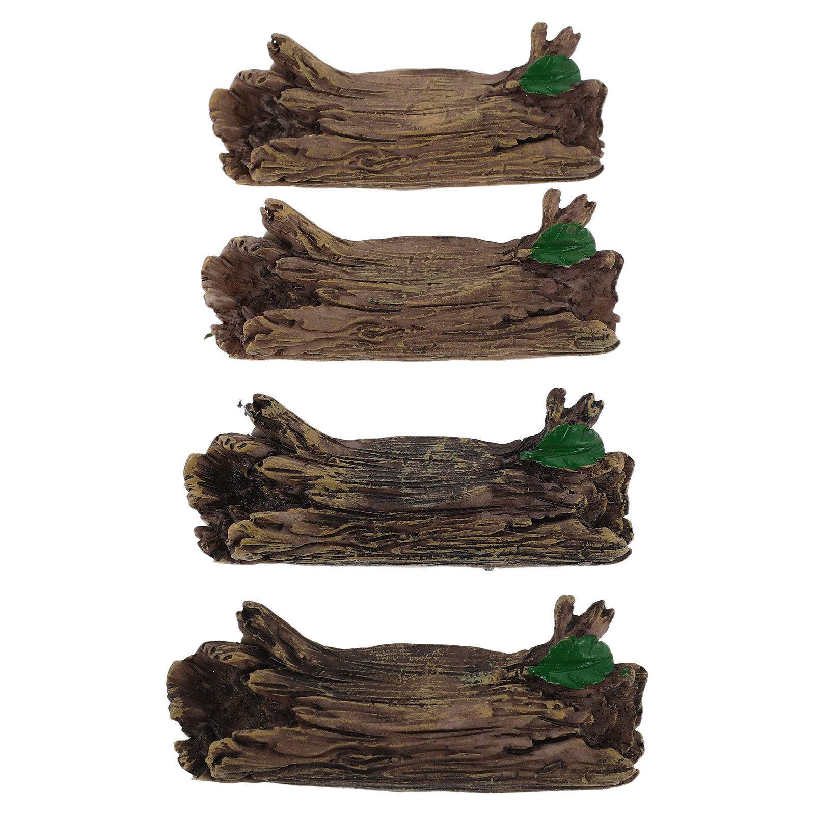 Bonsai Garden With Sand - 4Pcs Miniature Resin Tree Stumps for