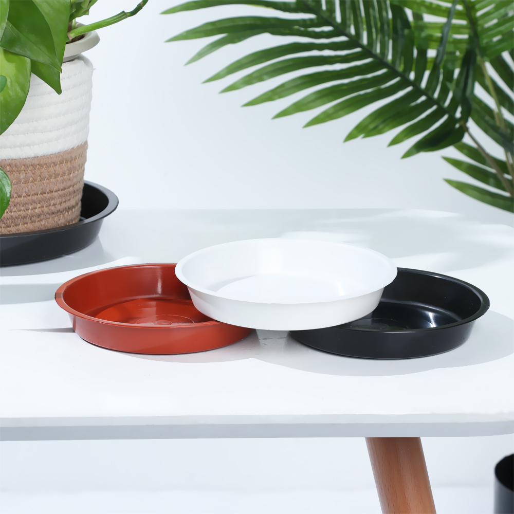 3Pcs Round Shaped Plant Trays  - Drip Tray Saucer 评论和价格