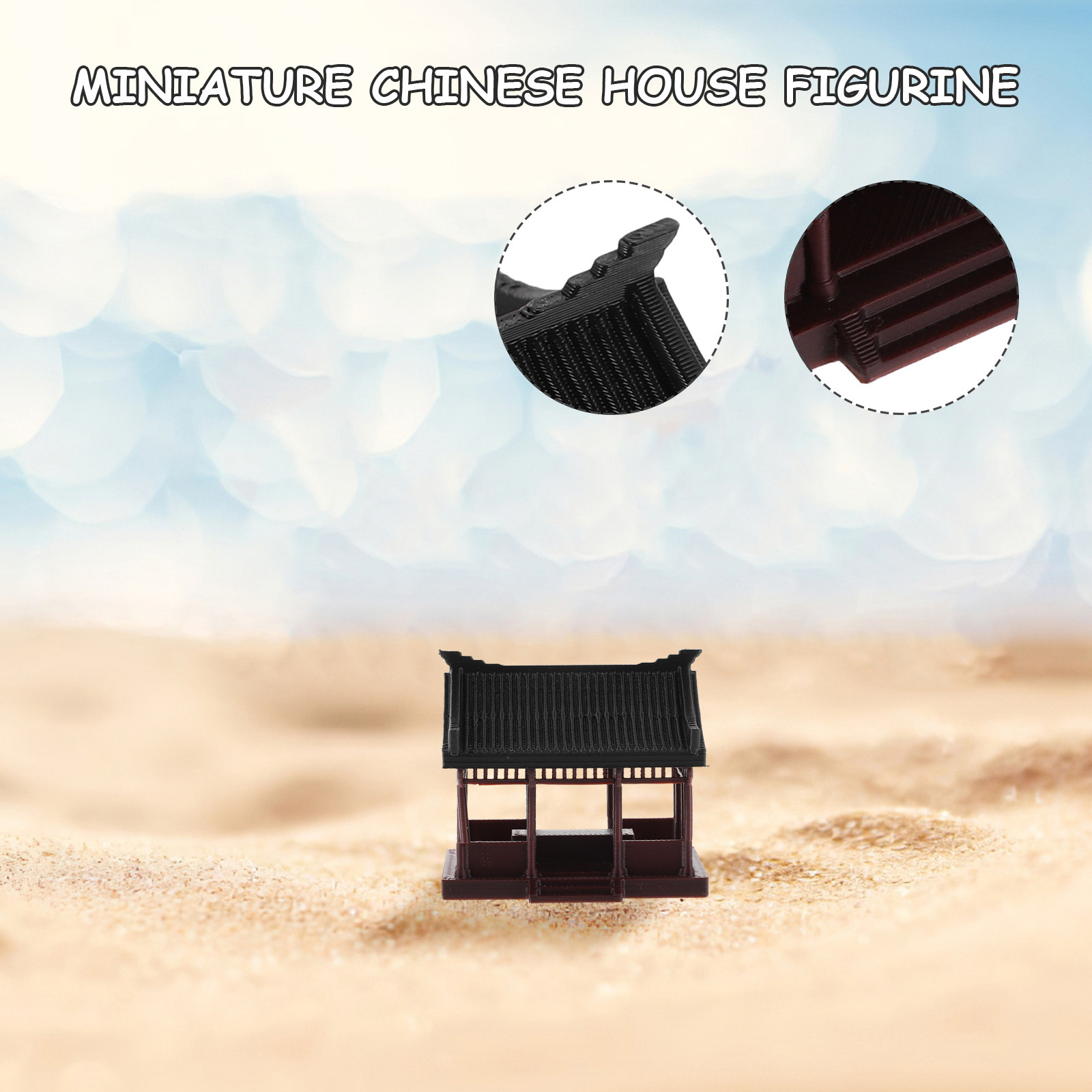 Miniature Chinese Pagoda Ornam - Bonsai Garden With Sand 评论和价格