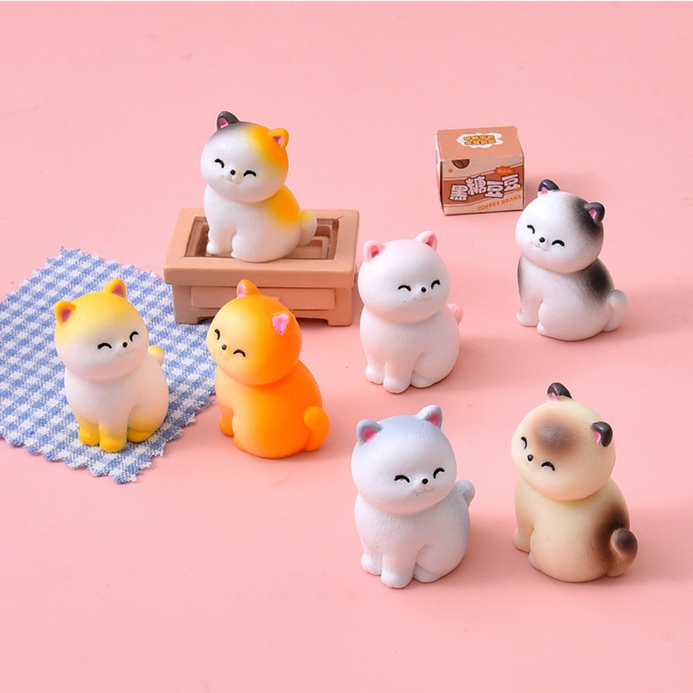 8pc Cute Smile Cat Small Anima - Bonsai Gardenia 评论和价格