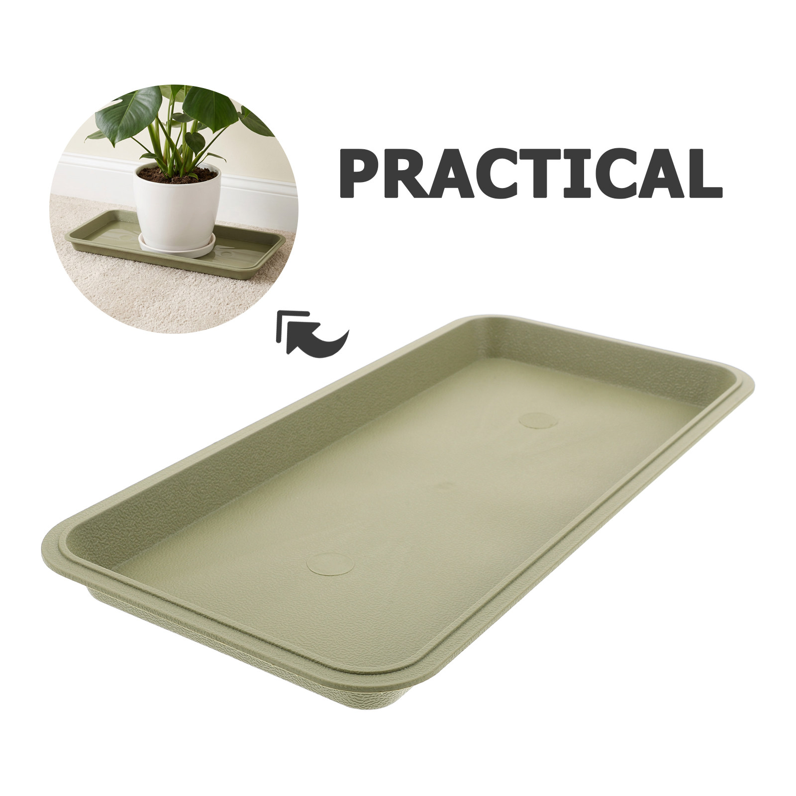 Rectangular Plastic Plant Tray - Drip Tray Saucer 评论和价格