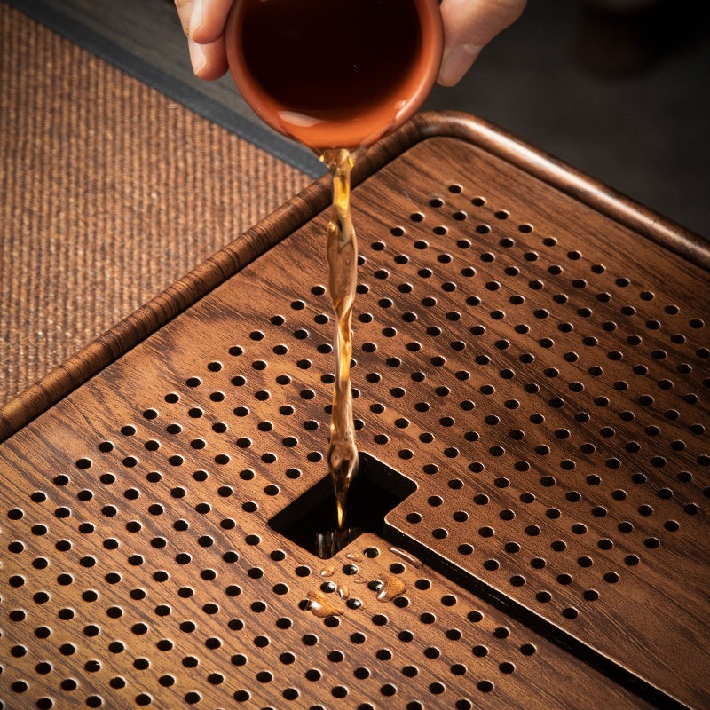 Rectangular Bamboo Tea Tray wi - Drip Tray Saucer 评论和价格