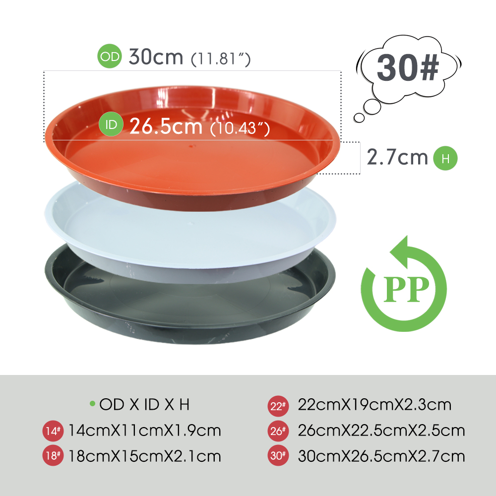 3-5PC Durable Plastic Plant Sa - Drip Tray Saucer 评论和价格