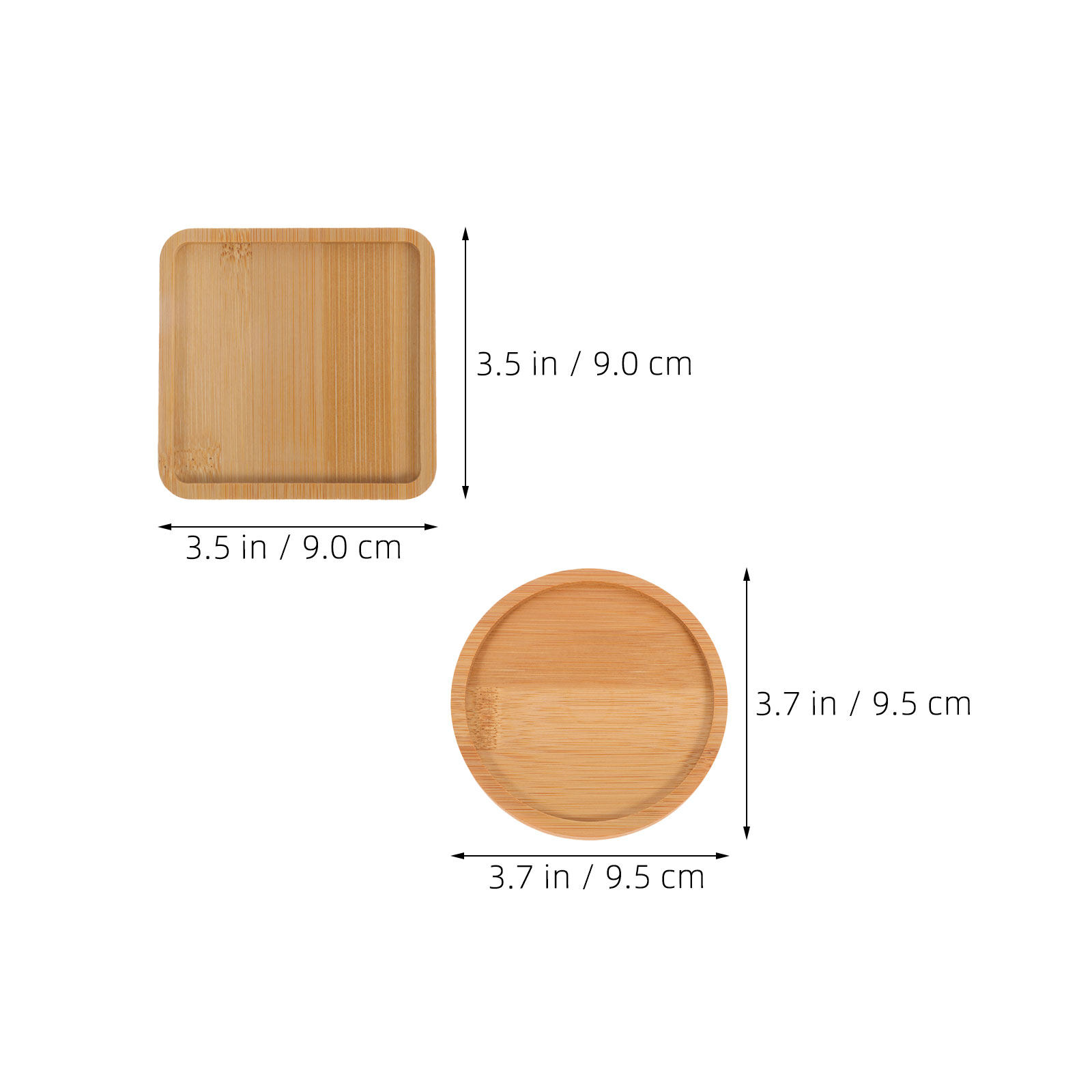 10Pcs Bamboo Drink Coaster Sau - Drip Tray Saucer 评论和价格