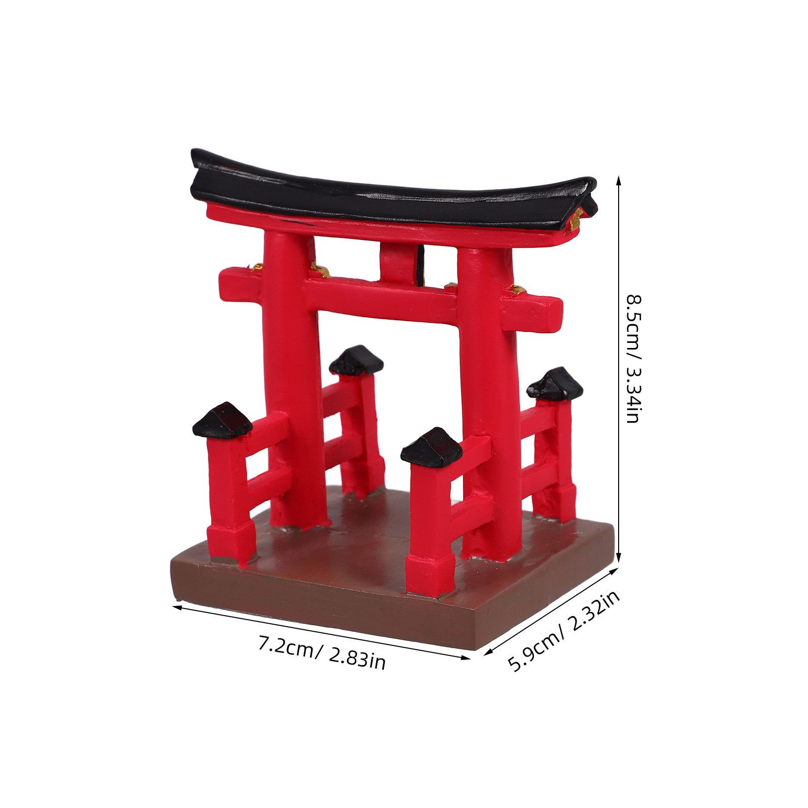 Miniature Resin Japanese Torii - Bonsai Garden With Sand 评论和价格