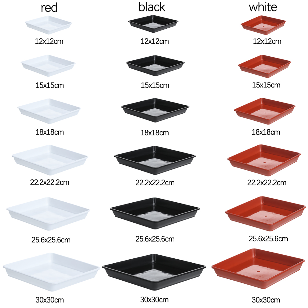1Pcs Plastic Flower Pot Square - Drip Tray Saucer 评论和价格
