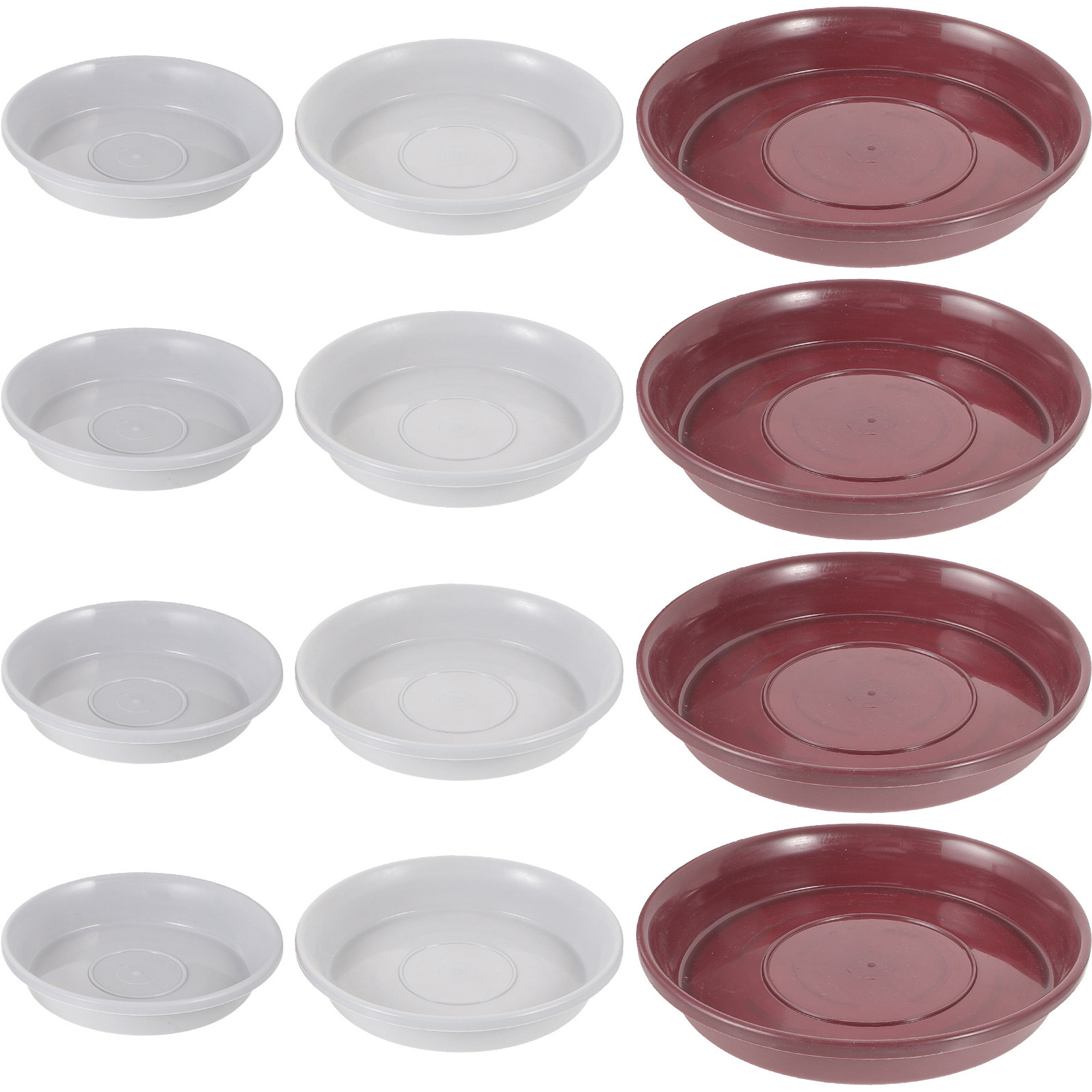 12Pcs Plastic Plant Saucer Rou - Drip Tray Saucer 评论和价格