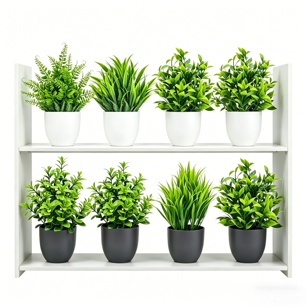 4pcs/set Mini Artificial Plant - Bonsai Gardenia 评论和价格