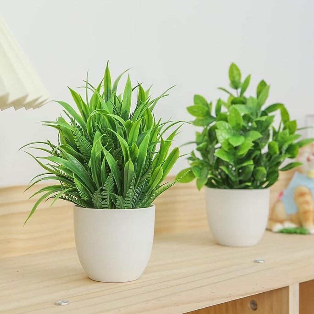 4pcs/set Mini Artificial Plant - Bonsai Gardenia 评论和价格