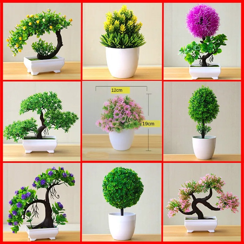Artificial Small Tree Potted P - Bonsai Gardenia 评论和价格