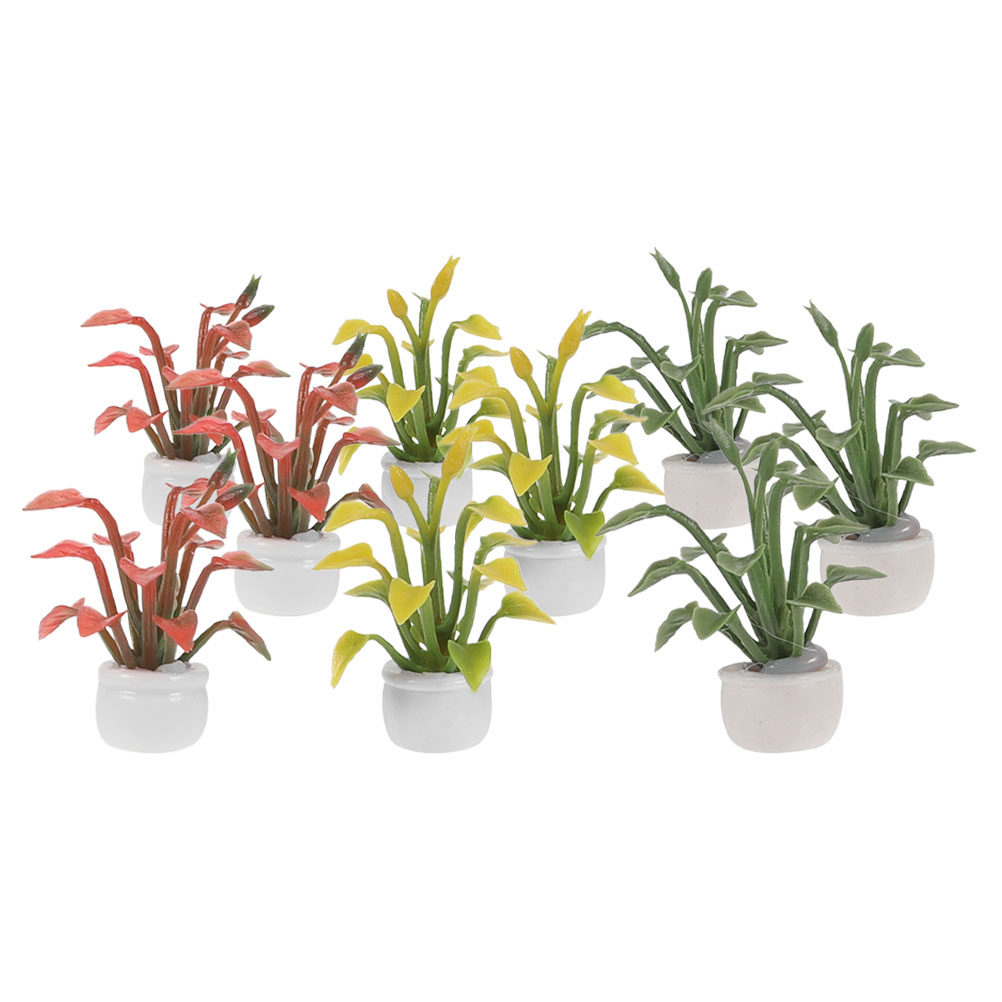 9Pcs Miniature Potted Plant Re - Bonsai Garden With Sand 评论和价格
