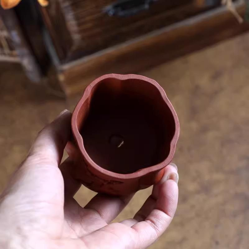 Purple Sand Bonsai Pot,Carved  - Bonsai Garden With Sand 评论和价格