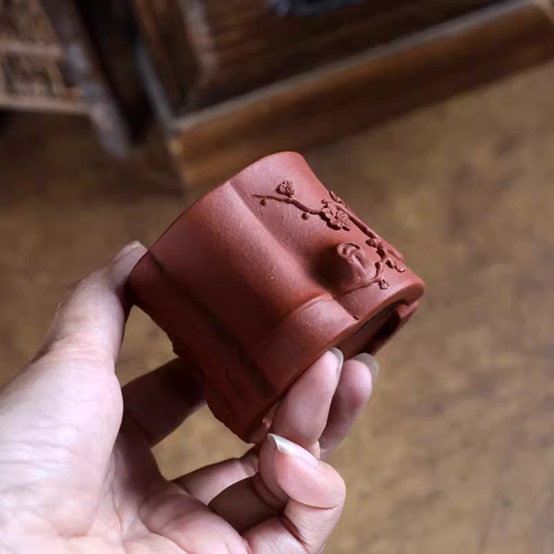 Purple Sand Bonsai Pot,Carved  - Bonsai Garden With Sand 评论和价格